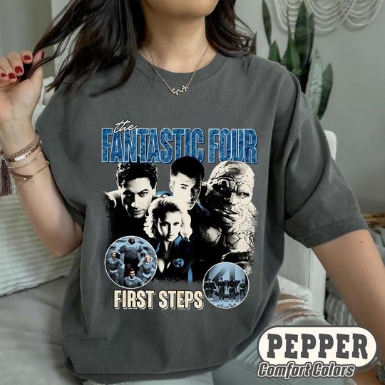 Discover Comfort Colors The Fantastic Four First Steps Shirt, Retro Fantastic Four Shirt
