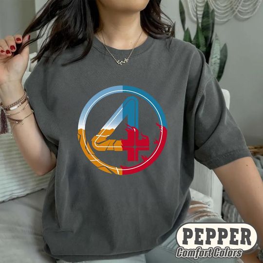 Discover Comfort Colors The Fantastic Four Logo Shirt, Fantastic Four First Steps Shirt, MCU Fan Gift