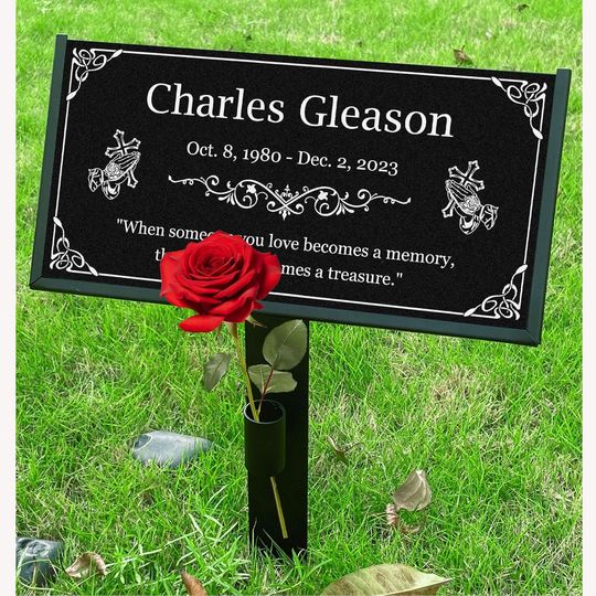 Discover Personalized Granite Memorial Plaques, Headstones for Graves Memorial Garden Stones