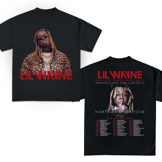 Discover Lil Wayne Tha Carter VI Tour shirt Lil WAYNE Tour 2025 North America Tour Lil Wayne shirt