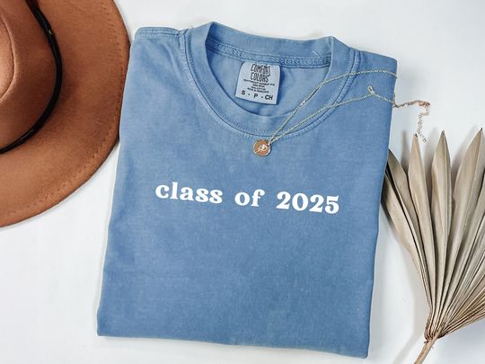 Discover Comfort Colors Class of 2025 Shirt Minimalist, Graduation 2025 Shirt, Senior 2025 Shirt