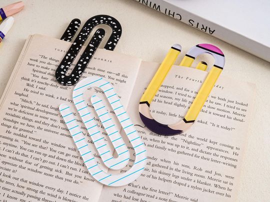 Discover Jumbo Acrylic Paperclips Bookmark, Teacher Appreciation Gifts, Teacher Jumbo Paper clip, Bookmark Gift for Teachers, Back To School Gift