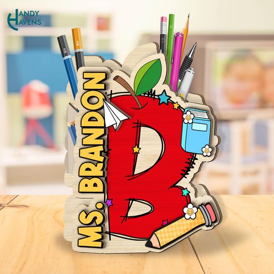 Discover Personalized Teacher Pencil Holder, Teacher Name Desk Pencil Holder Decor, Teacher Appreciation Gifts, Back To School Gifts, Thank You Gifts