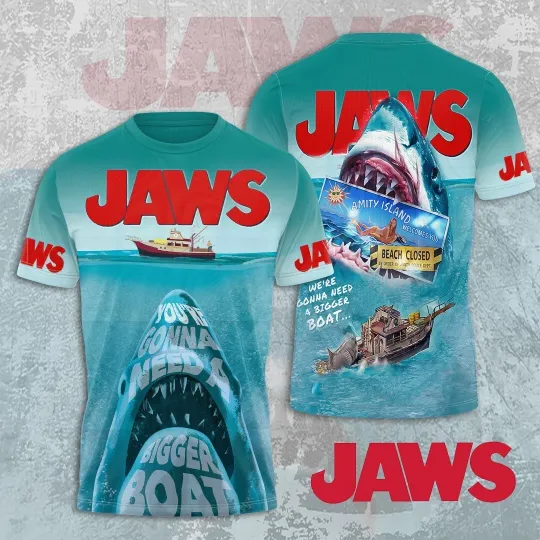 Discover Jaws 50Th Anniversary 3D All Over T Shirt All Size S-5XL LT629