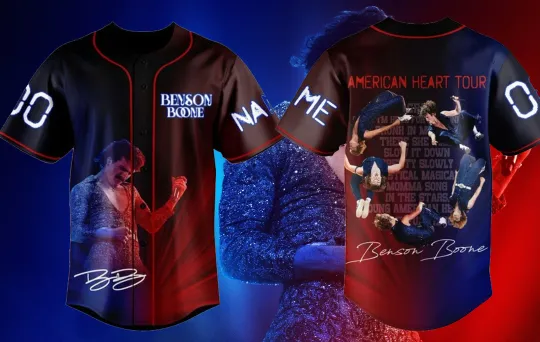 Discover Benson Boone Heart Tour 2025 Gift For Fan S-5XL Baseball Jersey BF695