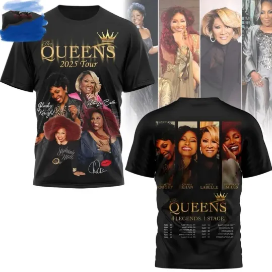 Discover The Queens 2025 Tour Dates Limited Edition 3D AOP 3D T Shirt