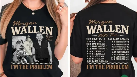 Discover Wallen Western I'm The Problem Tour 2025 Shirt, Morgan 2025 2 side shirt