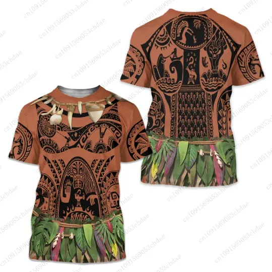Discover 2024 New Summer Moanaa Halloween Costume 3D T-Shirt for Men and Women