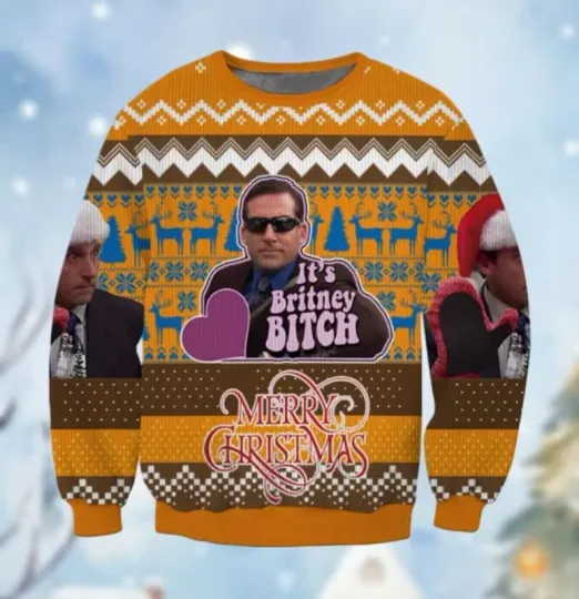 Discover BG Christmas Michael Scott Meme Ugly Sweater, The Office Christmas Sweatshirt