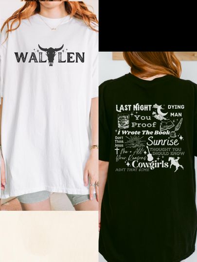 Discover Comfort Colors Wallen Western Songlist-Themed T-shirt