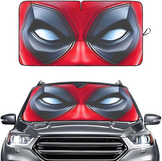 Discover Funny Red Eyes Windshield Sun Shade for Car, SUV, Truck - UV Protection Car Accessory