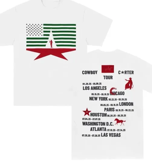 Discover Jun 05 & 16, 2025 Beyonce Cowboy Carter Tour London T-Shirt