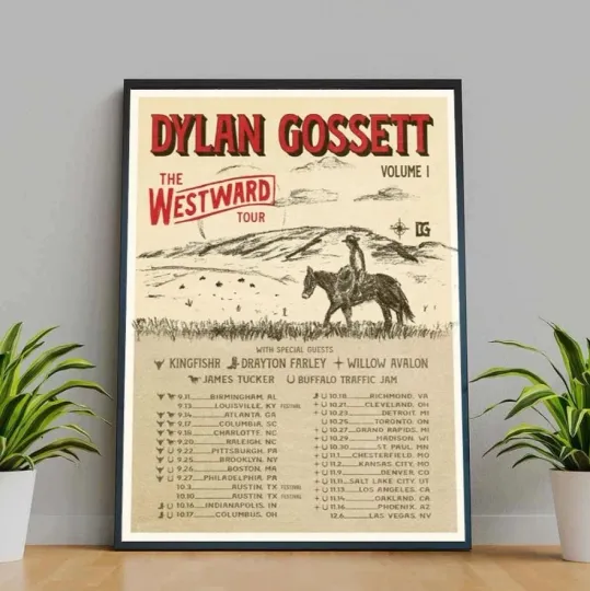Discover Dylan Gossett The Westward Tour 2025 New Poster