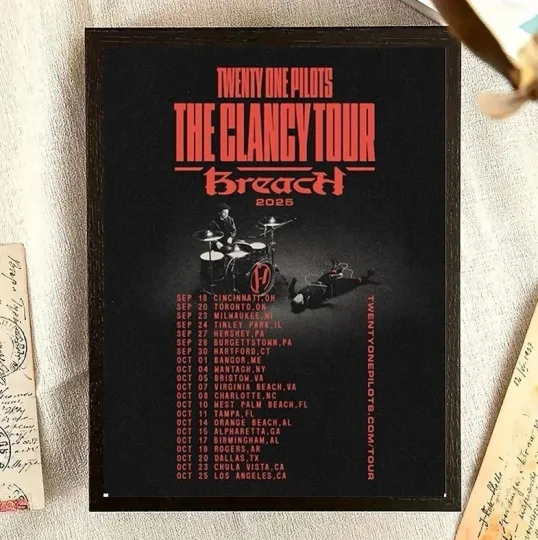 Discover Pilotss band The Clancy Tour Breach 2025 Poster