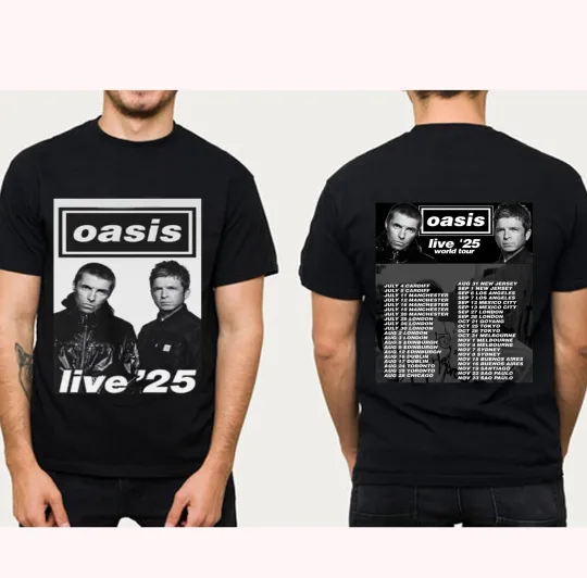Discover Oasis - World Tour 2025 Two Sided T-Shirt