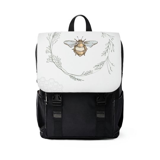 Discover Bee Vintage Style Multi Pocket Shoulder Backpack