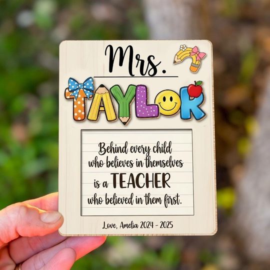 Discover Custom Teacher Note Pad Holder  Teacher Appreciation Gift  Personalized Classroom Decor  Cute Teacher Gift Idea,  Back to School Gift