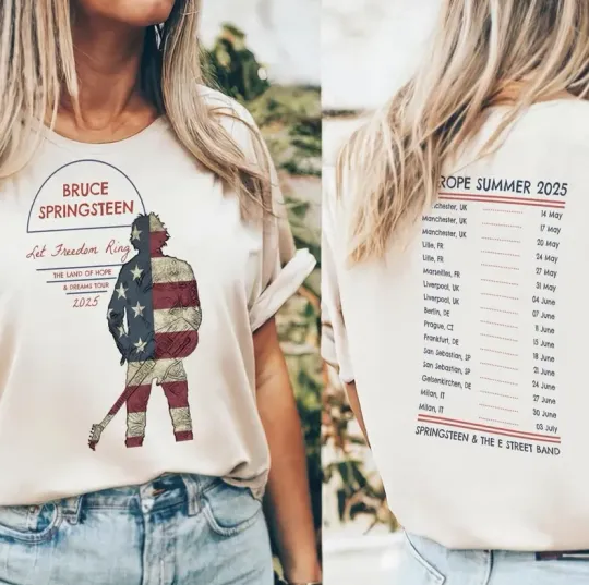 Discover Bruce Springsteen 2025 Tour T-Shirt – The Land of Hope Dreams EU Concert Tee