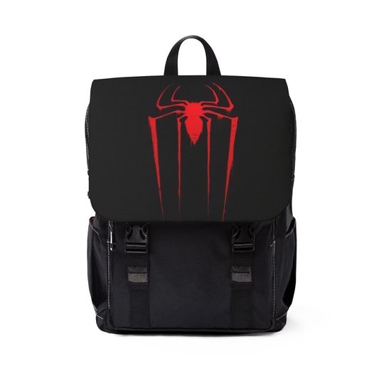 Discover Spider Miles Red Black Shoulder Backpack - Comic Book Hero Travel Bag for School