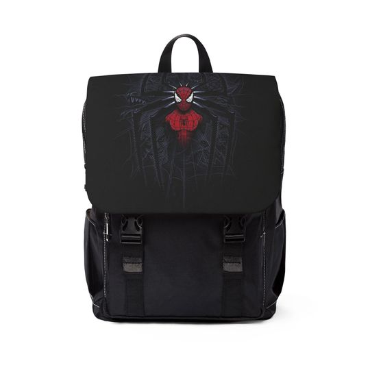 Discover Spider Hero Black Red Unisex Casual Shoulder Backpack
