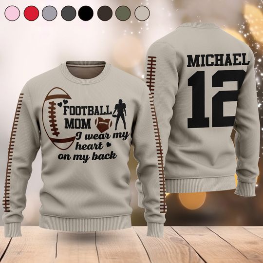 Discover Football Mom - Personalized Football Ugly Sweater