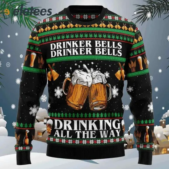 Discover Drinker Bell Ugly Christmas Sweater Funny & Playful Drinking Gift