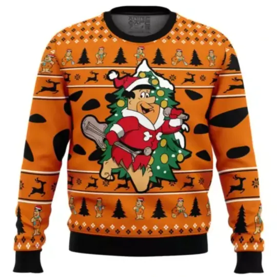 Discover BG Christmas Fred The Flintstones Ugly Christmas Sweater, Fred Sweatshirt