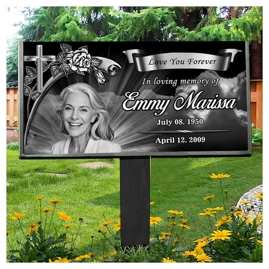 Discover Personalized Eternal Headstone, Heartfelt Memorial Garden Stone, Custom Engraved Tribute Marker