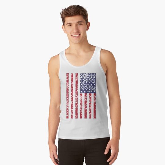 Discover Vintage American Flag Tank Top