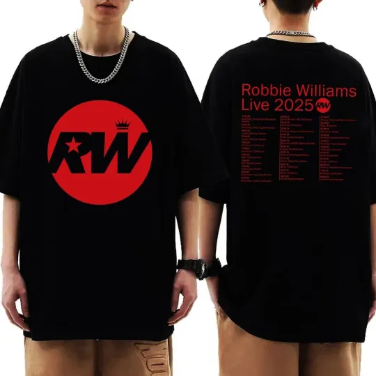 Discover Robbie williams Music Hydee Park Robbie Concert 2025 Tour T-Shirt