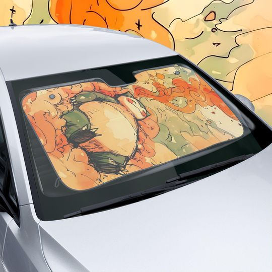 Discover PKM Car Sun Shade Anime Auto Windshield Cover | Kawaii Cartoon Sunshade