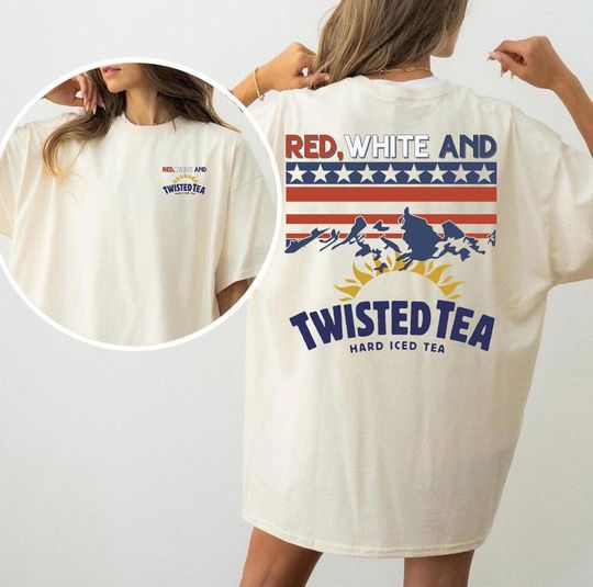 Discover Red White And Twisted Tea Hard Ice Tea  Shirt, Miller Lite T-shirt, USA Shirt, Busch Loving, Beer Lover, Red White and Blue Beer Shirt