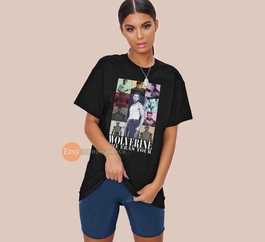 Discover Wolverine Shirt, Funny Cool Fan Art Tee, 90s Concert Style T-Shirt