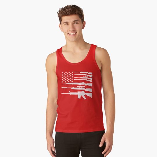 Discover American Flag Pro Guns Tank Top