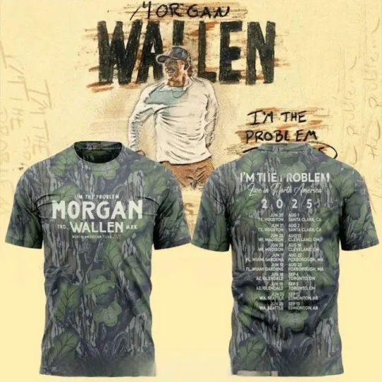 Discover Wallen Western Shirt  X Houston Camo Shirt Tour 2025 Camo 3D T-Shirt