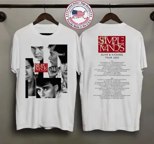 Discover Simple Minds Merch Alive And Kicking Tour 2025 T-Shirt