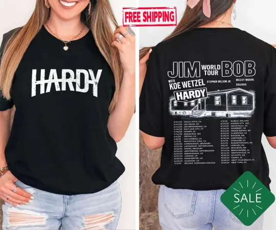 Discover Hardyy Music Tour JI-M World Tour BOB Hardyy and Koe 2025 Country Music T-Shirt
