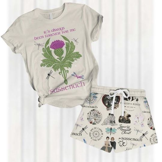 Discover Outlander Sassenach Pajamas Set, Fraser's Ridge Shirt Shorts Set