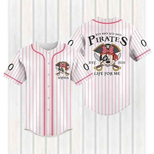 Discover Custom Minniee Pirates Baseball Jersey, Minniee Mouse Jersey