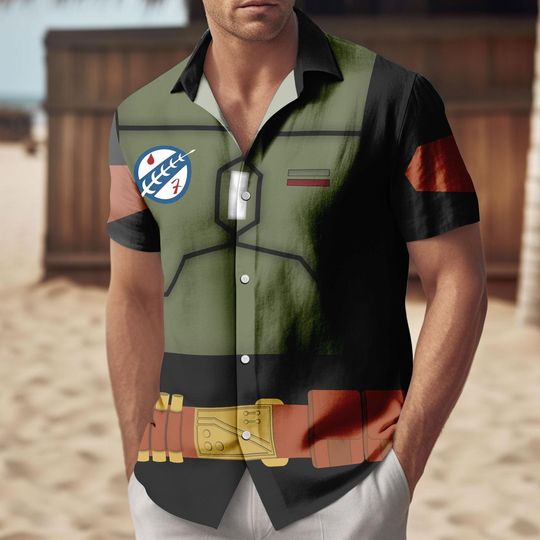 Discover Boba Fett Button Shirt, Starr Warss Boba Fett Costume Cosplay