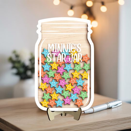 Discover Personalized Teacher Reward Jar, Custom Magnet  Smiley Star Reward Jar, Back To School Gift