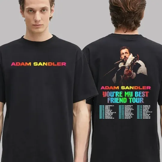 Discover Adam Sandler Event Poster You’re My Best Friend Tour 2025 Schedule T-Shirt