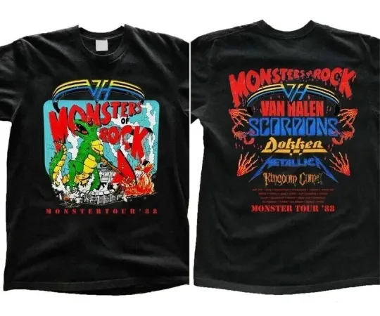 Discover new !! 1988 Monsters Of Rock Tour Concert T-Shirt