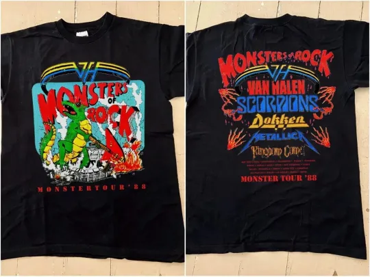 Discover MONSTER OF ROCK T-Shirt  Vintage 1988 Monters of Rock Tour Concert T-Shirt