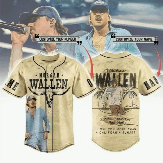 Discover Wallen Western I’m The Problem Tour 2025 Baseball Jersey