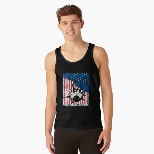 Discover This Is My Spare Shirt, American Bowling Tank Top