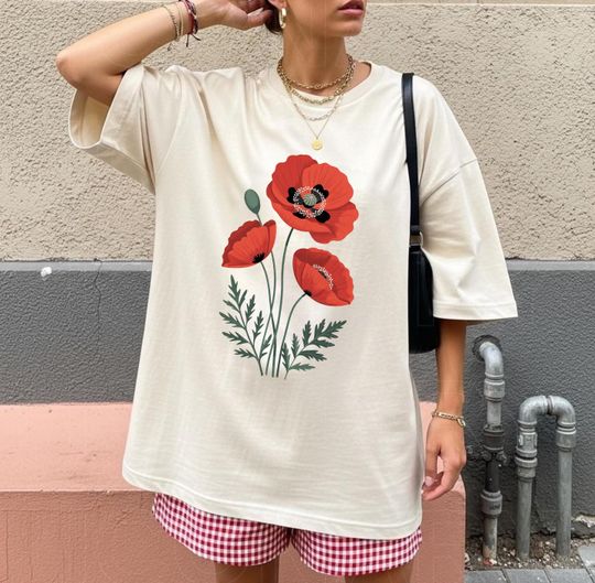 Discover Poppy Flower Shirt, Trendy Shirt, Poppy Flower Lovers