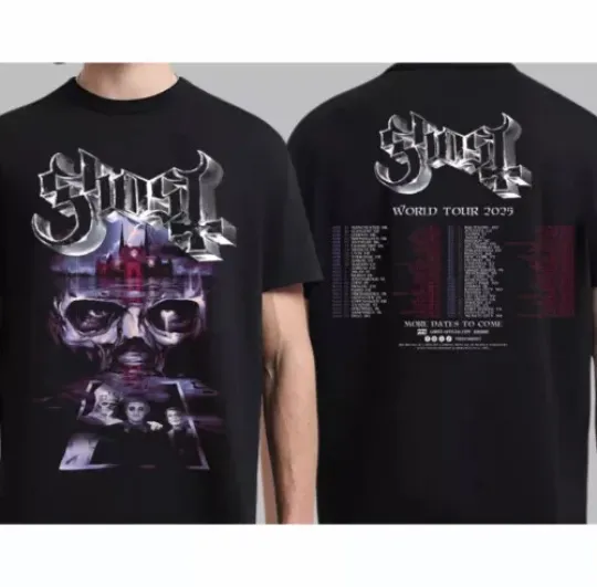 Discover Ghost Band World Tour 2025 Tour Dates T-shirt