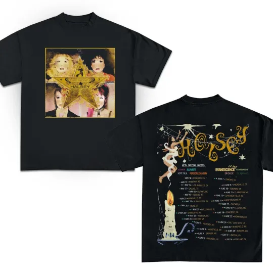 Discover HOT 2025! Halsey for My Last Trick the Tour Unisex double sided T-Shirt