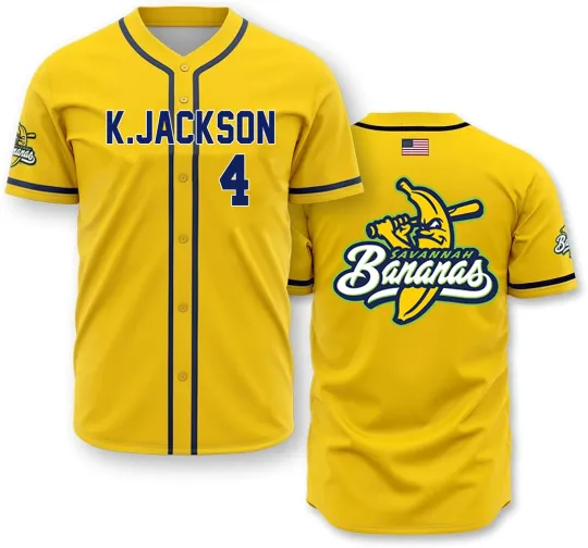 Discover NEW Savannah Bananas #4 Jackson Baseball Jersey Shirt